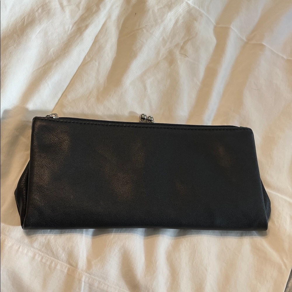 Elegant Black Leather Clutch Bag